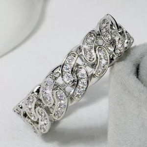 DIAMOND 925 STERLING SILVER ETERNITY RING